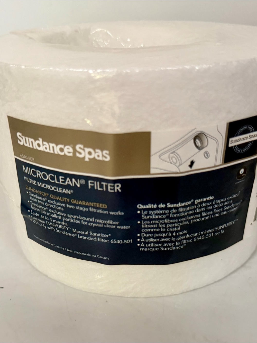 Genuine Sundance Spas Microclean I Throwaway Absorbtion Filter 6540-502